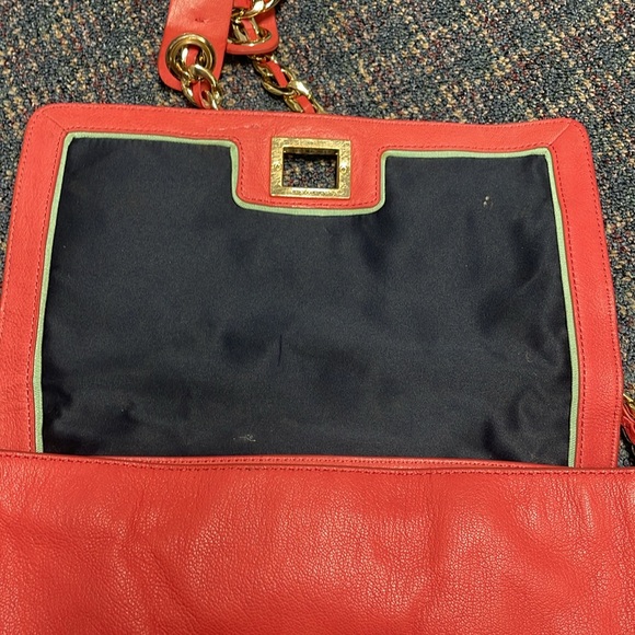 Preloved Juicy Couture jewelled coral leather handbag - Picture 11 of 17